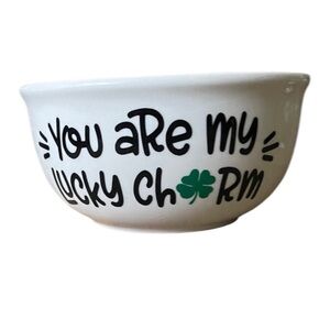 Royal Norfolk " You Are My Lucky Charm " Charm - Ceramic Cereal Bowl